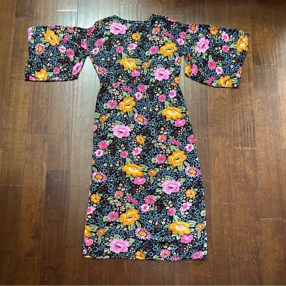 XIX Palms Sausalita Kimono Dress, White Lotus, Resort Wear, Floral, Size OS - Picture 11 of 16